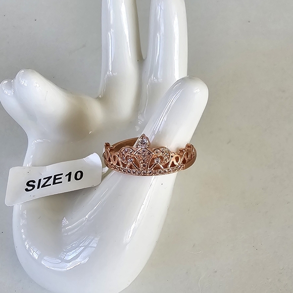 👑 Rose Gold Crown Ring by Charmed Aroma - Picture 6 of 10